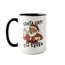 Tasse Santa dit Six Sept, Noël drôle
