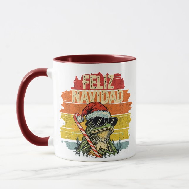 Tasse Santa Frog Feliz Navidad - Coucher de soleil (Gauche)