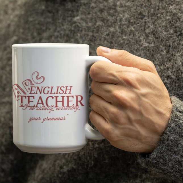Tasse Sassy personnalisable pour professeurs d'ang (Créateur téléchargé)