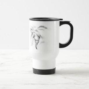 Tasse sauvage de cheval blanc