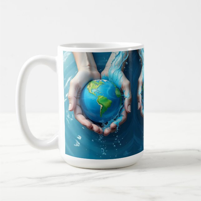 Tasse « Sauvez la Terre, planète eau » (Gauche)