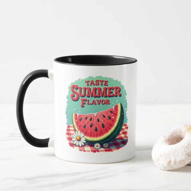 Tasse Saveur d'Été de Pastèque (Avec donut)