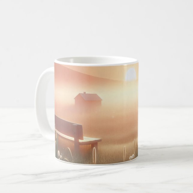 Tasse Scène de coucher de soleil rêveuse (Devant gauche)
