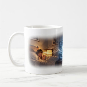 Tasse Scène de Voyage Nocturne Radio Star de Rêve