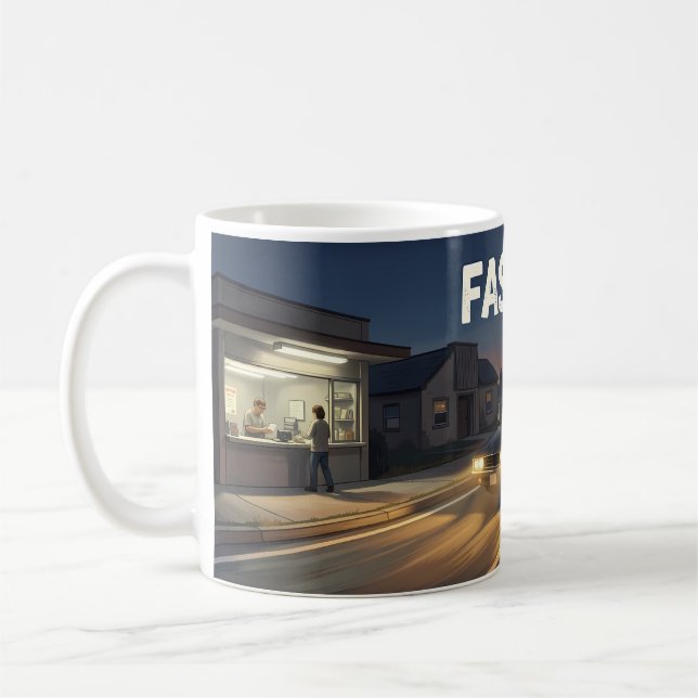 Tasse Scène d'évasion sur l'autoroute au crépuscul (Gauche)