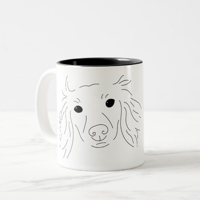 Tasse sérieuse de teckel (Devant gauche)