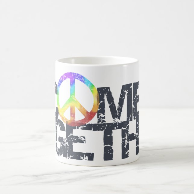 Tasse signe de paix arc-en-ciel Unis ensemble (Centre)
