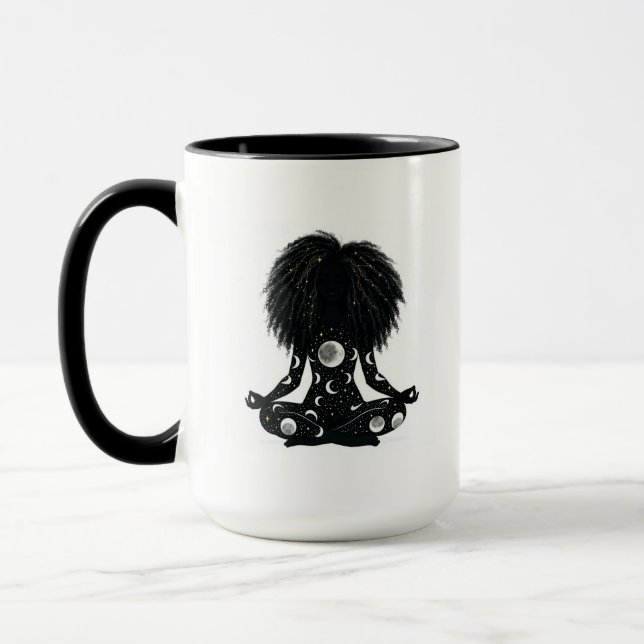 Tasse Silhouette Céleste Méditative Moderne (Gauche)