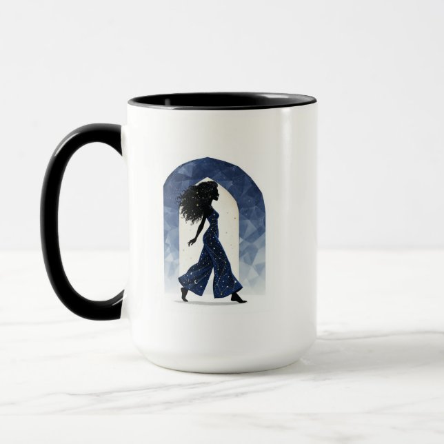 Tasse Silhouette de Marche Céleste Moderne (Gauche)