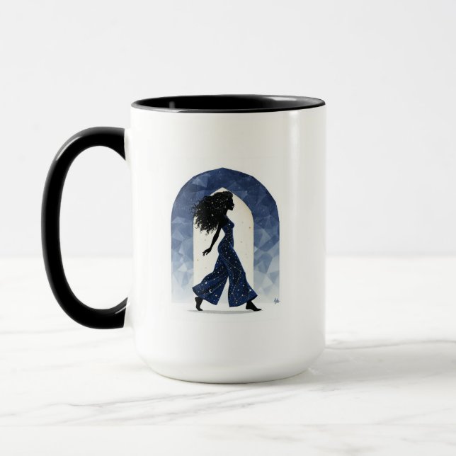 Tasse Silhouette de Marche Céleste Moderne (Gauche)