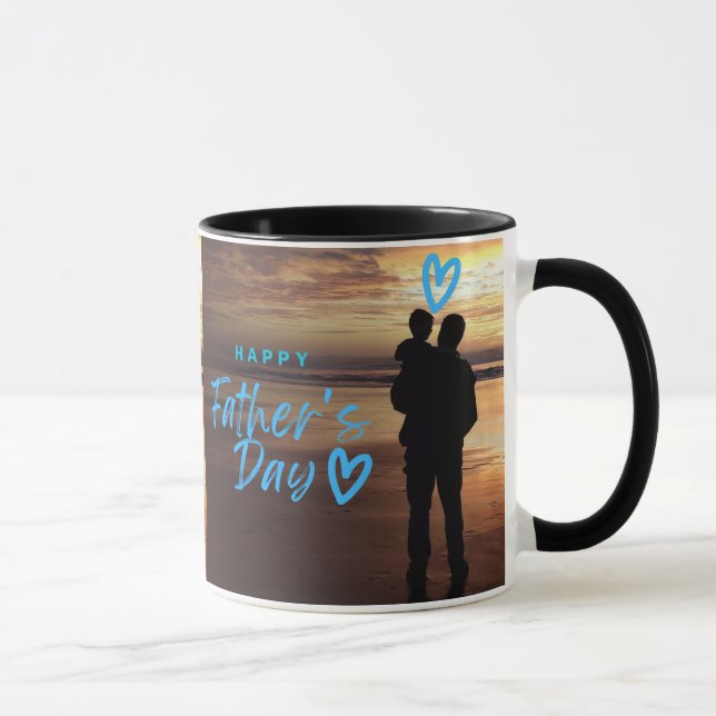 Tasse silhouette de plage pour la fête des pères  (Droite)