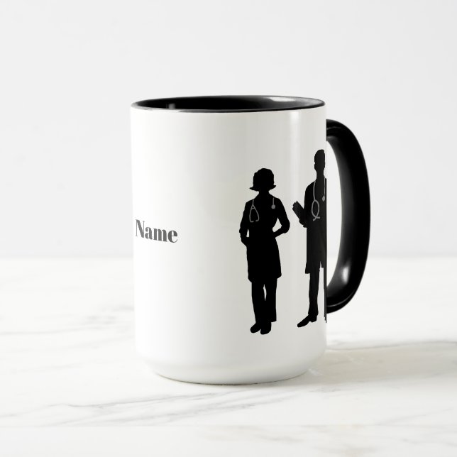 Tasse Silhouette des Médecins (Devant droit)