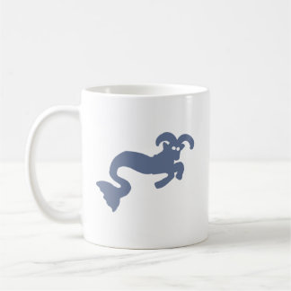 Tasse Silhouette du Bouc de Mer Bleu Zodiaque