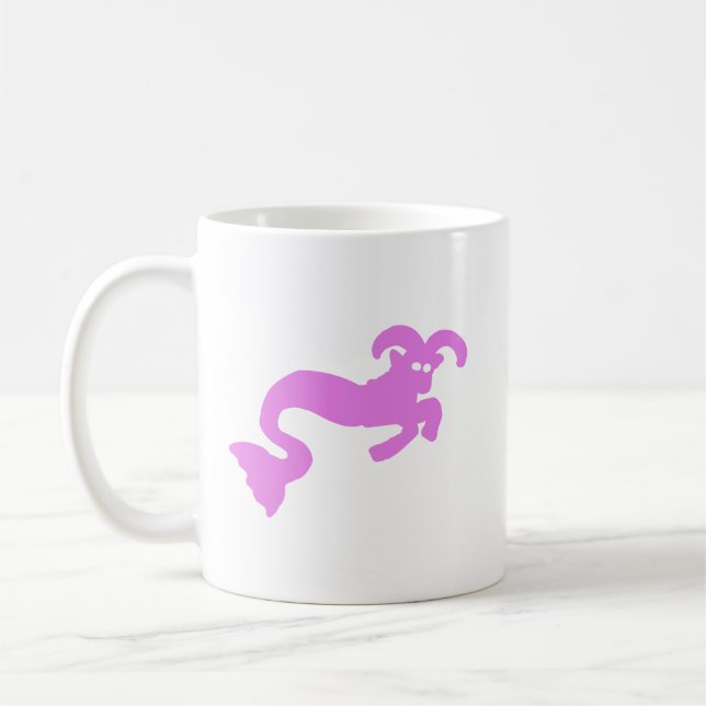 Tasse Silhouette du Zodiaque Chèvre de Mer Rose (Gauche)