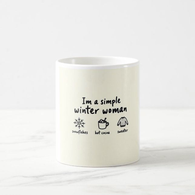 Tasse Simple Femme Hiver (Centre)