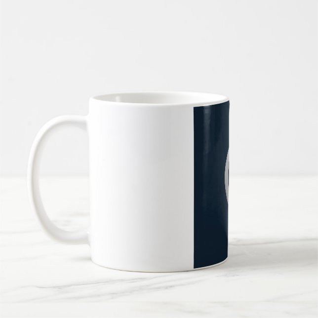 Tasse Simple Lune Phase en Ligne Art - Navy Profon (Gauche)
