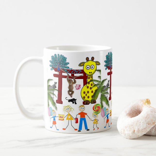 Tasse Singe Zoo Girafe (Avec donut)