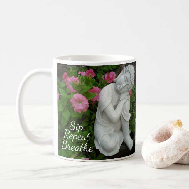 Tasse Sip Breathe Repeat – Coupe d'affirmation con (Avec donut)