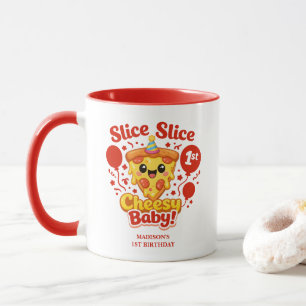 Tasse Slice Slice Cheesy Baby Pizza 1er Anniversai