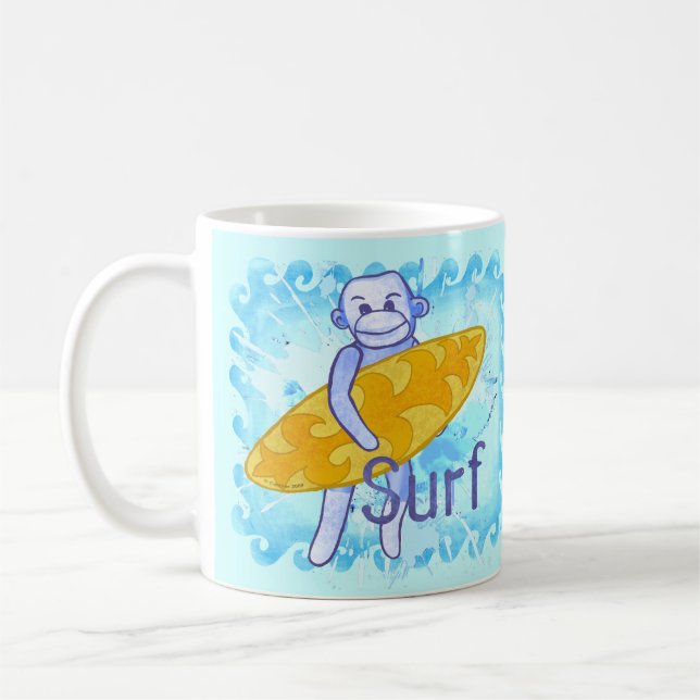 Tasse Sock Monkey Surfer (Gauche)