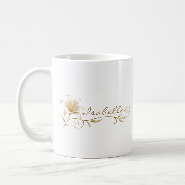 Tasse Sœur Lily Or Champagne Nom (Gauche)