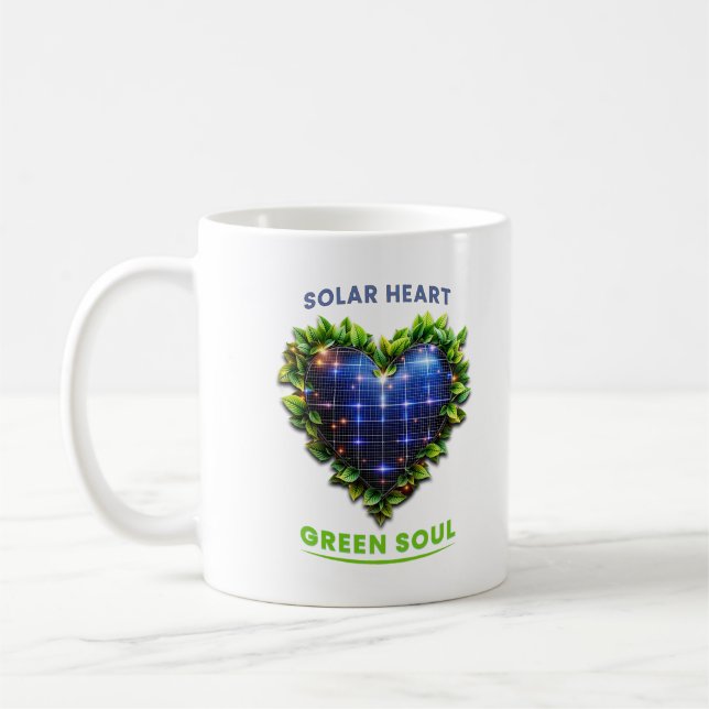 Tasse Solarpunk Cœur Solaire Âme Verte (Gauche)