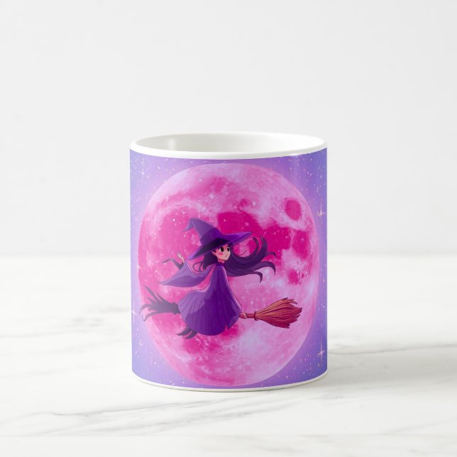Tasse Sorcière de la Lune Rose | Tasse de Hallowee (Centre)