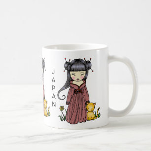 Tasse Soutien Japon Kimono Girl