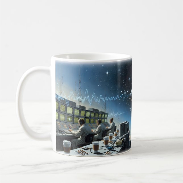 Tasse Space Oddity — Lancement de fusée et Cosmos (Gauche)