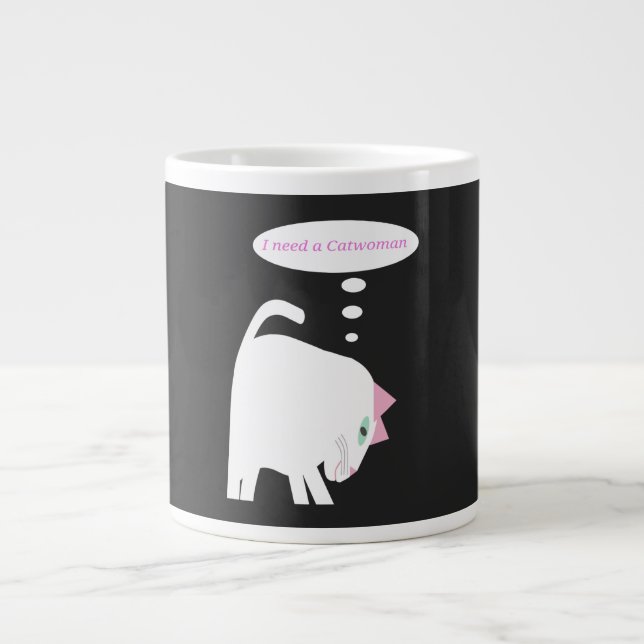 Tasse spéciale Chat Pensif (Devant)