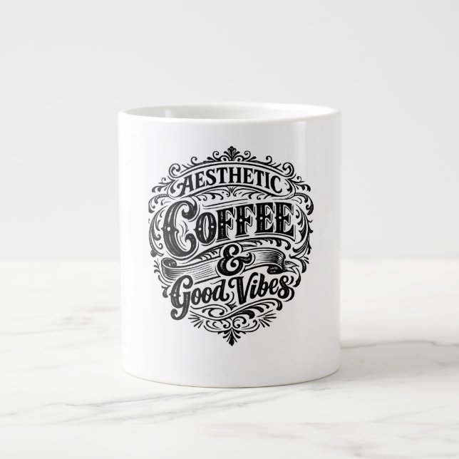 Tasse spéciale citation de café esthétique vintage (Devant)