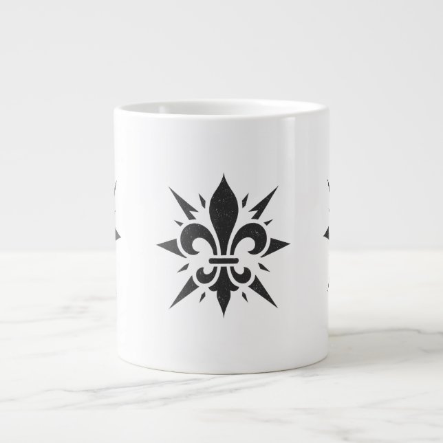 Tasse spéciale "Fleur-de-lis stylisée" (Devant)