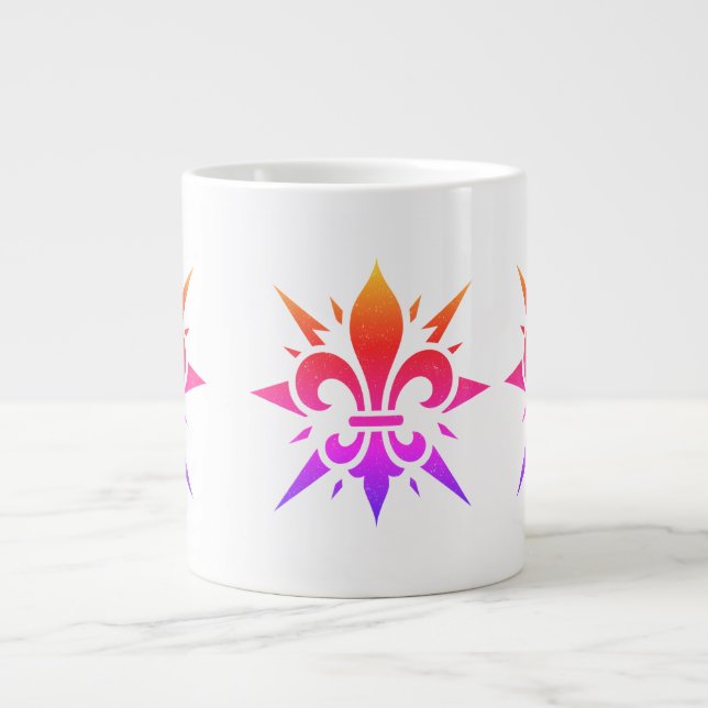 Tasse spéciale "Fleur-de-lis stylisée" (Devant)