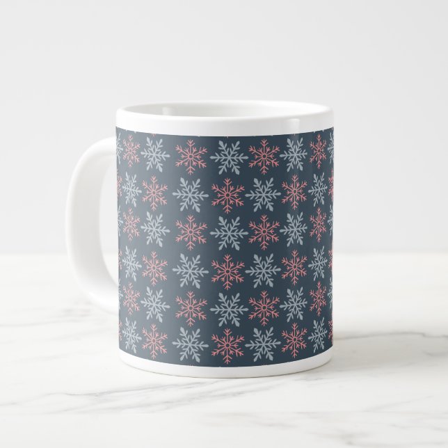 Tasse spéciale Flocon de neige d'hiver (Devant gauche)