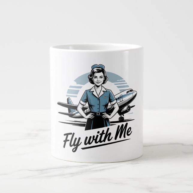 Tasse spéciale Hôtesse de l'air scandinave (Devant)
