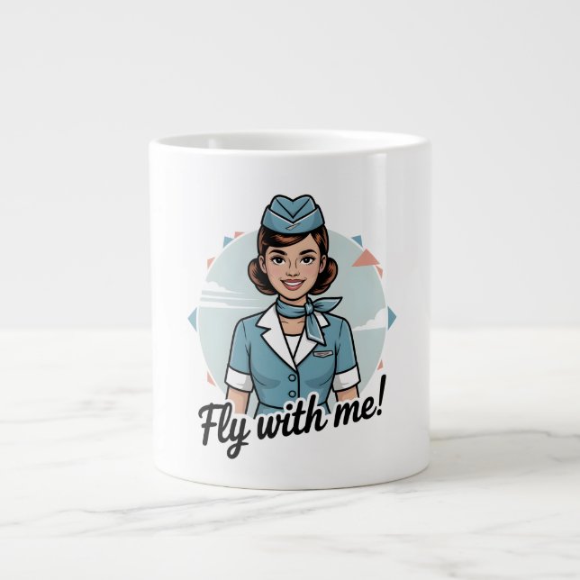 Tasse spéciale Hôtesse de l'air scandinave (Devant)