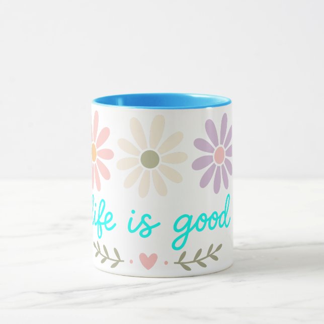Tasse Spring Daisy, Tasse de café Fleur Pastel Boh (Centre)