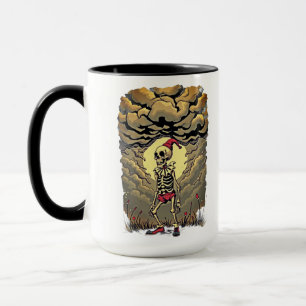 Tasse squelette de clown sombre – Gothique surréal