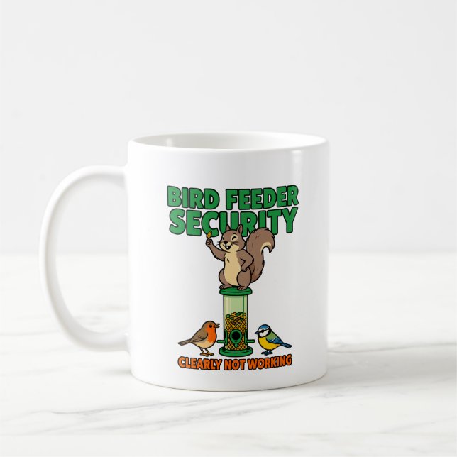 Tasse Squirrel drôle de la sécurité de la mangeoir (Gauche)