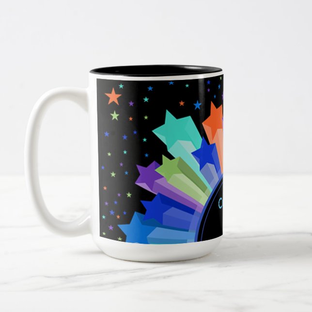 Tasse Starburst Arc-en-Ciel Coloré (Gauche)