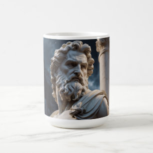 Tasse Statue Dieu Grec - Mug Bust de Zeus en Marbr