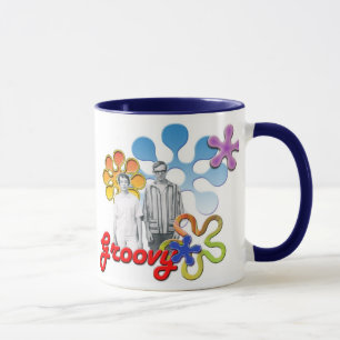 Tasse super d'art de bruit avec la fleur d'Acent