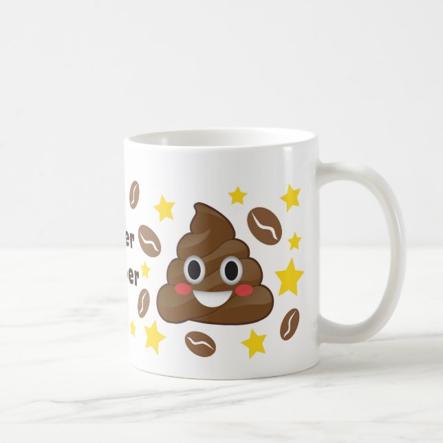 Tasse superbe de dunette d'Emoji de grain de café (Droite)