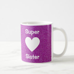Tasse superbe de soeur de coeur pourpre de parties