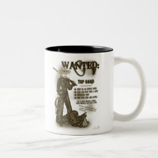 Tasse supérieure de cow-girl de main
