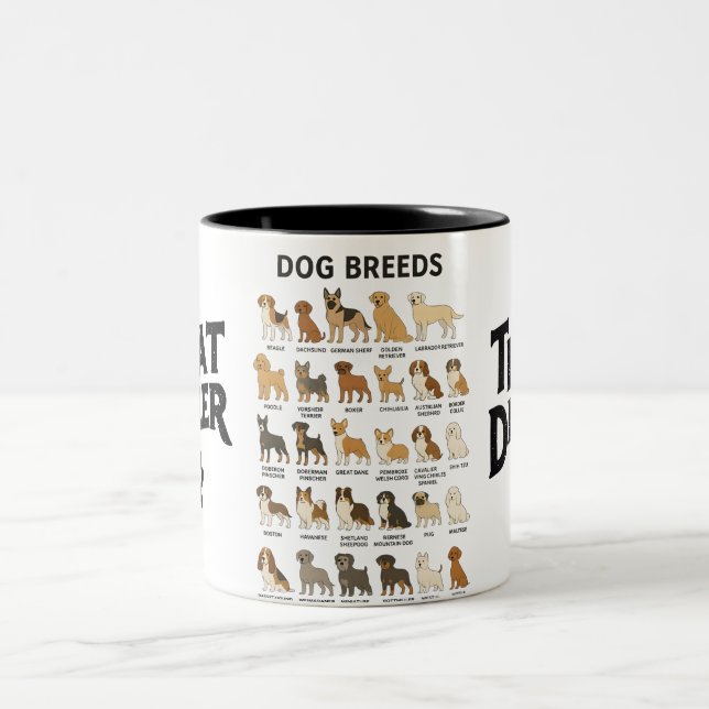 Tasse sur les races de chiens – Mug de café pour a (Centre)