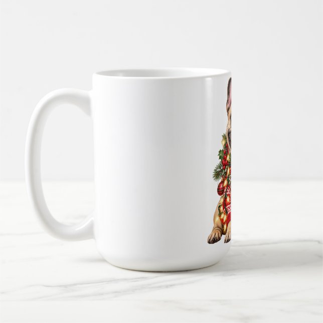 Tasse Sweat de Noël Pug Drôle (Gauche)