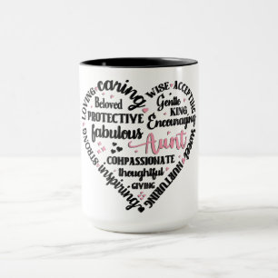 Tasse Tante Cœur Mignonne