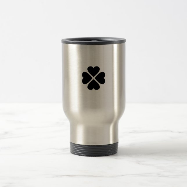 Tasse tasse de voyage noir plus glücksbringer (Centre)