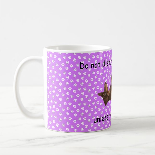 Tasse teckel ne pas déranger (Gauche)